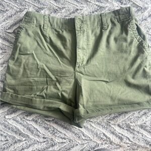 Old Navy Green Cargo Shorts Lightweight Cotton